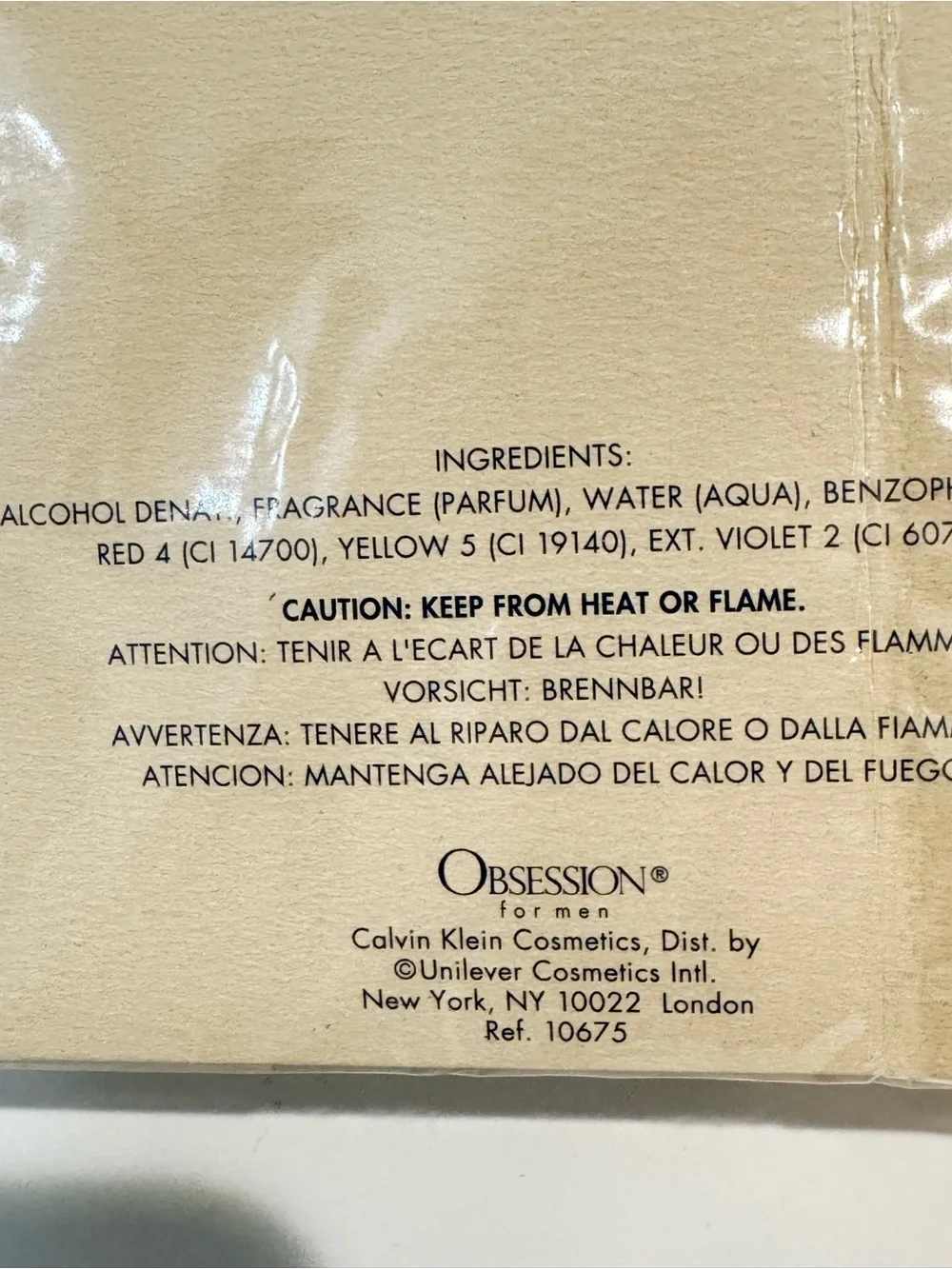 Vintage USA Calvin Klein Cosmetics Co Obsession For Men EDT Spray 6.7OZ 200ML